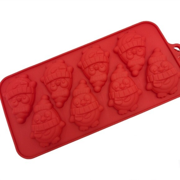 NWT Celebrate It Penguin Christmas Silicone Chocolate Candy Ice Cub Molds Trays - Picture 2 of 7
